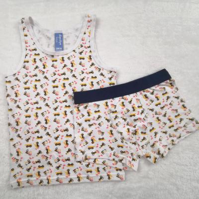 China Summer Kids Boy Casual Clothes Set Customized Size Cotton Set for sale