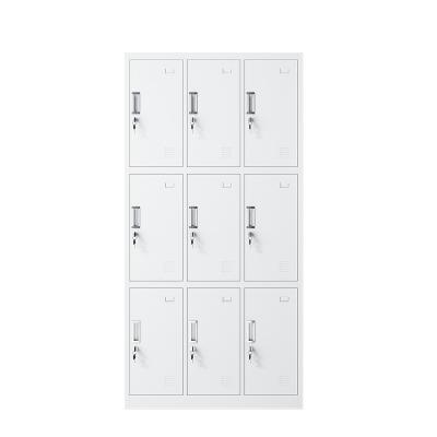 China Cheap Hot Sale 9 Doors Metal School Adjustable Cabinet Locker Steel Office Storage (Height) for sale