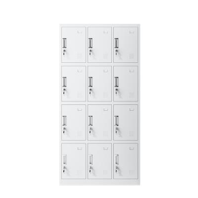 China Gym Staff Adjustable Locker Iron Door 12 Steel Storage Cabinet (Size) Metal Clothes Locker for sale