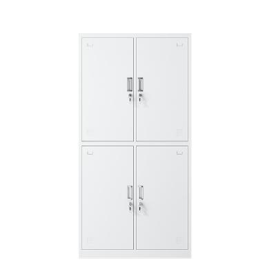 China (Size) 4 Doors Wardrobe Storage Cabinet Metal Adjustable Steel Closet Used for Office School and Hotel for sale