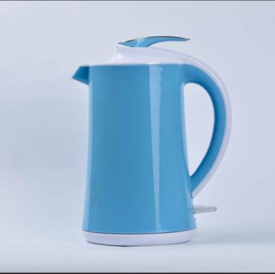 China 360 Degree Base Double Base Rotation Blue Wall Electric Plastic Kettle With Cordless Base for sale