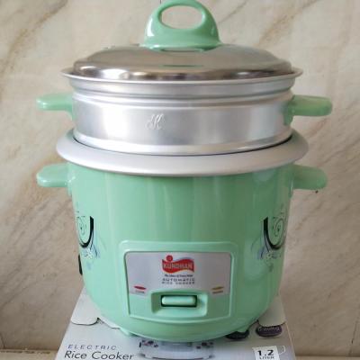 China 1.2L Glass Automatic Electric Lid or Mini SS Lid Color Optional 2 Layers Drum Rice Cooker With SS Lid Inner Pot for sale