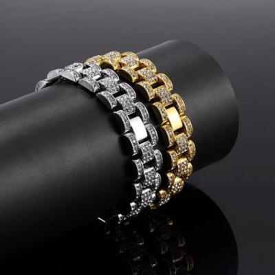 China Cheap Hiphop Factory Price Cuban Link Chains For Boys Bling Accessories Gold Choker Necklace for sale