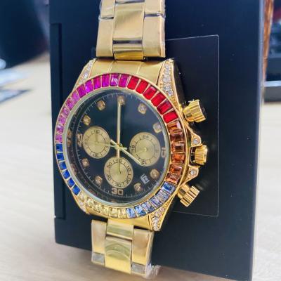 China New Arrive Men's Watches Luxury Rainbow Chronograph Diamond Watch Rainbow Watch Wristwatches for sale