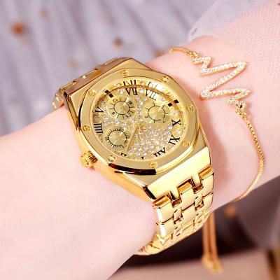 China Wholesale Moq Chronograph Low Ladies Watch Sets Ladies Fitness Diamond Glass Watches for sale