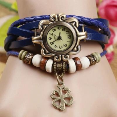 China Automatic Wristband Man Date Gift Business Promotional Items Christmas Gifts Weave Wrap Watch Ladies Leather Women Women for sale