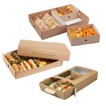 China Recyclable Disposable Craft Paper Chicken Fast Food Custom Caterer Logo Printing Design Eco Friendly Take Out Food Packaging Lunch Box for sale