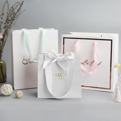 China China Recyclable Manufacturers Personalized Luxury Boutique Giftbag Packaging Custom Pink Paper Thank You Gift Bags With Logo Print for sale