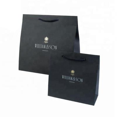 China Matte Black Boutique Retail Paper Factory Packaging Cheap High Quality Luxury Shopping Custom Gift Bag Recyclable for sale