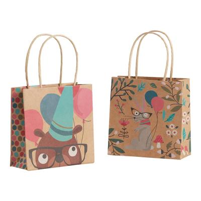 China Extra Large Recyclable Custom Goods Grocery Shopping Tote Kraft Packaging Bags Plain Brown Medium Small Paper Bags With Handles for sale