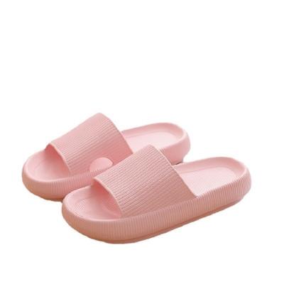 China Cushioning FREE SAMPLE Home soft soled slippers women's bath indoor bath couple's home cool slippers men wear thick outside in summer for sale