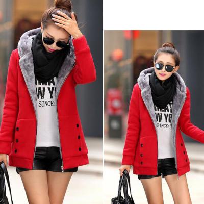 China Autumn Fashion Clothes Factory Wholesale Winter Thicker Coat Anti-wrinkle Hooded Coat Coats Ladies Women for sale