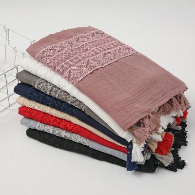 China Cotton lace scarf for women cotton for sale