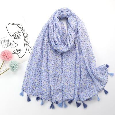 China Viscous flower print scarves and shawls for women WA220029 for sale