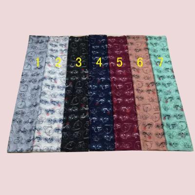 China Beautiful Squishy Bicycle Printing Wholesale Lady Scarf Hijab for sale