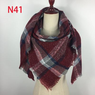 China New Design Acrylic Winter Tartan Hot Selling Scarf for sale