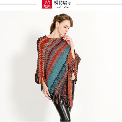 China 2021 Fashion Acrylic Poncho Blanket Lady for sale