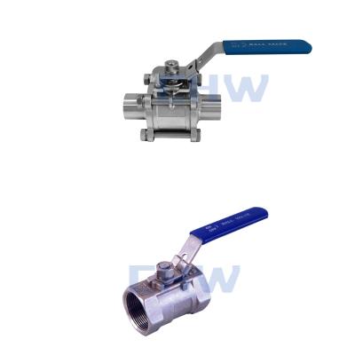 China High Quality Customized Sanitary 2 Pcs Stainless Steel Ball Valve for sale