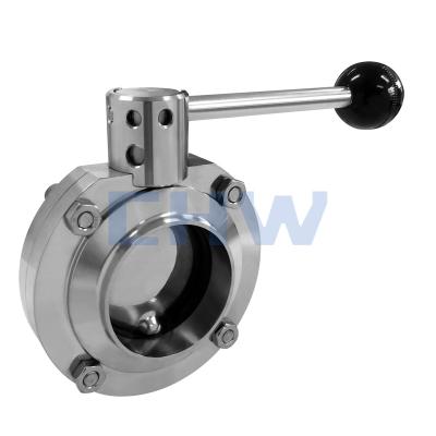 China Customized Sanitary High Quality Stainless Steel Manual Welded Butterfly Valve for sale