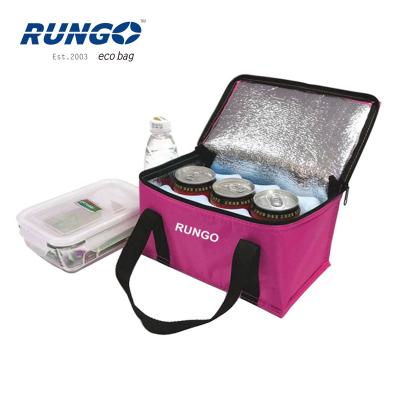 China Keep Foldable Aluminum Foil Lunch Cooler Bag 6 Box Beer Ice Outdoor Picnic 2-4hours for sale