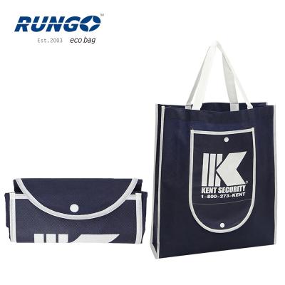 China Cheap Foldable Nonwoven Folding Shopping Bag Nonwoven Bag With Wallet Shape Nonwoven Pouch for sale