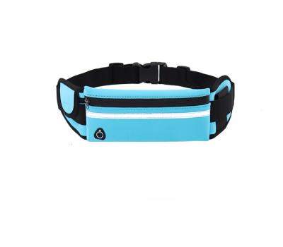 China Custom Water Proof Sport Running Fanny Pack Waist Bag With Earphone Water Bottle Pouch for sale