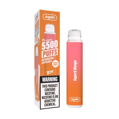 China Mix Flavor 5500 Puff Vape 12 Ml Liquid With 650 MAh Rechargeable Battery for sale