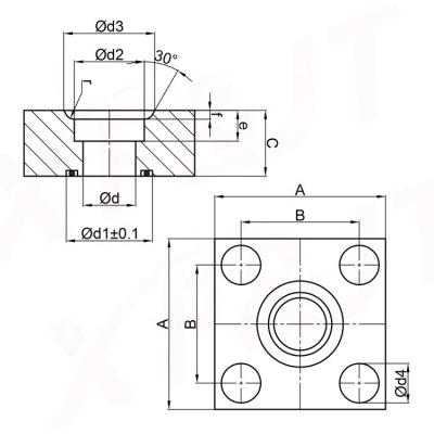 China Integrated Mount SHA Series produced and supplied by XF&JT refer to JIS B 2291 Socket Welding Square Flange for sale