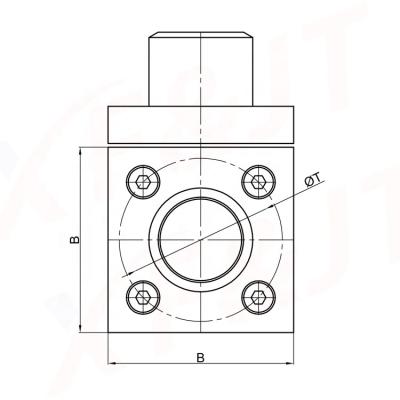 China Inline Mount FV Series produced and supplied by XF&JT manufacturer refer to ISO6164 Square Flange T-Block for sale