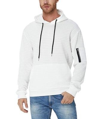 China Anti-wrinkle 2021 autumn and winter new men's jacquard sweater zipper hooded sports coat long-sleeved hoodie for sale