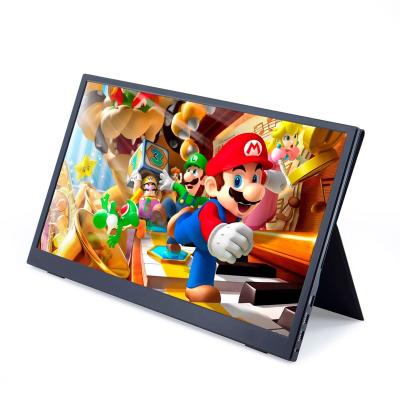 China Big Speaker Action 15.6 Inch With Magnetic Non-slip Cover Portable Monitor For Gaming Display From OEM Factory for sale