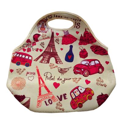 China Heat Insulation Thermal Customized Logo Printing Outdoor Eco Neoprene Picnic Lunch Bag for sale