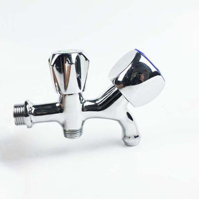 Cina Double Handle Zinc Washing Machine Faucet Chrome Plating Wall Mounted in vendita