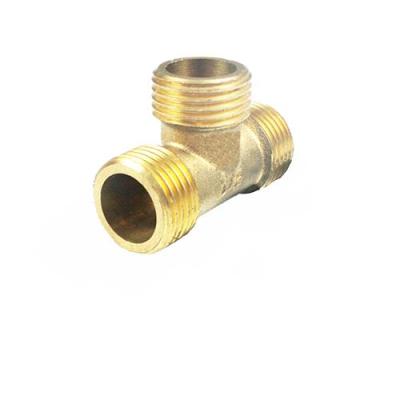 Cina High quality 1 / 2-1 inch brass T-line external thread pipe fittings tee in vendita