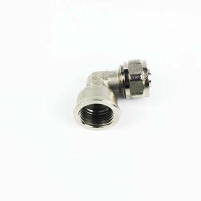 China 16mm * 1 / 2fpex Brass Pipe Fittings Langse  Pex Elbow Chrome Plating for sale