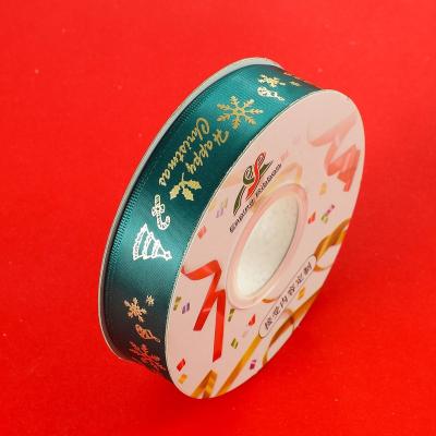 China Wholesale 2.5 Inch High Tenacity Christmas Holiday Cable Edge Ribbon For Wreath Crafts Projects for sale