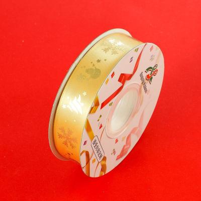 China High Tenacity Multi Size Merry Christmas Polyester Satin High Quality Luxury Printed Ribbon For Gifts Bows for sale