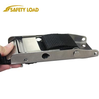 China Polyester Galvanized 2inch 1000kg Adjustable Metal Over SS304 Center Buckle With Strap for sale