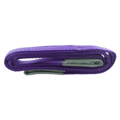 China Cargo Check 1 Ton 2M Purple Color Polyester Webbing Belt Flat Type Sling Safety for sale