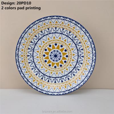 China Viable Porcelain Hotel Dinner Dishes , Wedding Porcelain Dinnerware Pad Printing Plate 10.5