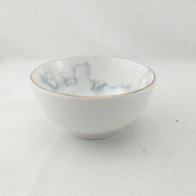 China Sustainable Hotel Porcelain 4.5 Inch With Marble Serving Bowl / Without Gold Rim for sale