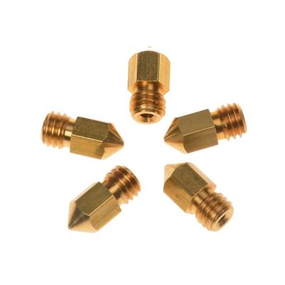 China Precision Brass CNC Machining 3D Printer Accessories Brass Nozzle Brass CNC Turning Mechanical Parts for sale