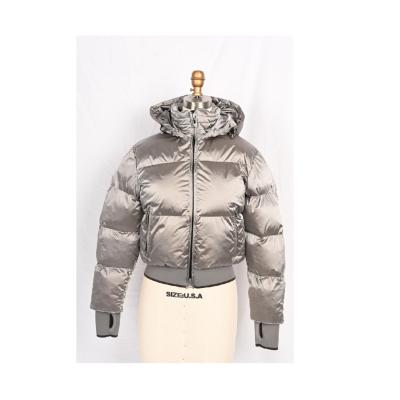 China QUICK DRY High Quality Plush Low Price Fashion Business Hooded Tight Coat Women Down Jacket for sale