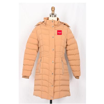 China Comfortable Fashionable QUICK DRY Plus Size Polyester Womens Long Padded Jacket for sale