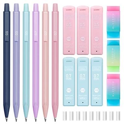 China 2021 Top Sale Galley & School Pencil Colored Mechanical Pencils Set, Tubes HB Resin Leads, Hat Eraser Refills, Cute Mechanical Pencils for Kids Girls Writing for sale