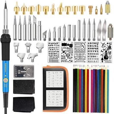 China Pencil Grip 78pcs engraving burning wholesale set 60W constant temperature control electric soldering iron export hot painting 18 kinds of c for sale