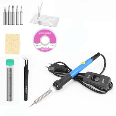 China Pencil Grip handskit 936  Soldering Iron kit  110V 220V 60W   With  Solder wire 20g  desoldering  sucker   wick  on/off soldering  iron for sale