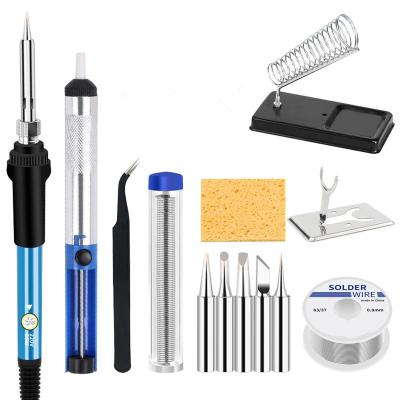 China Pencil Grip handskit 936 11pcs Soldering Iron  110V 220V 60W Thermostatic Electric Solder Iron With 5pcs Soldering Tip Solder tin sucker for sale