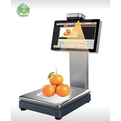 China SDK POS System Retail Label Scale With Thermal Printer For Supermarket Cashier With AI Camera for sale