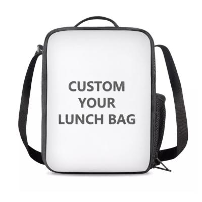 China Kid Waterproof Custom Printed Cute Cartoon Lunch Bag For School Waterproof Polyester School Cooler Bag Designed Picnic Pack for sale